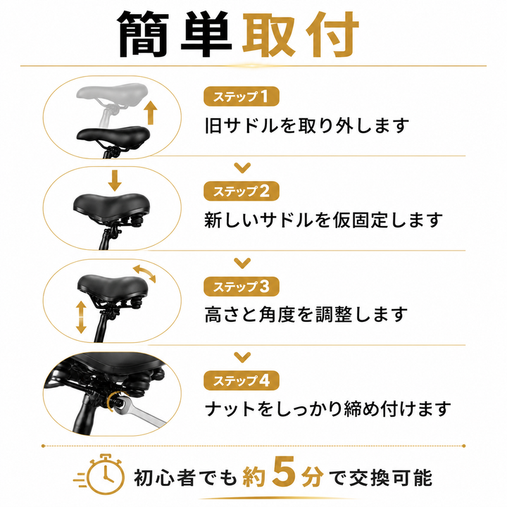 超肉厚クッションサドル