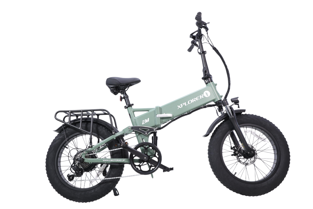 ENCOUR 折りたたみ電動アシスト自転車 XPLORER - 【圧巻の極太タイヤ】パワフルな走りを実現！折りたたみ電動
