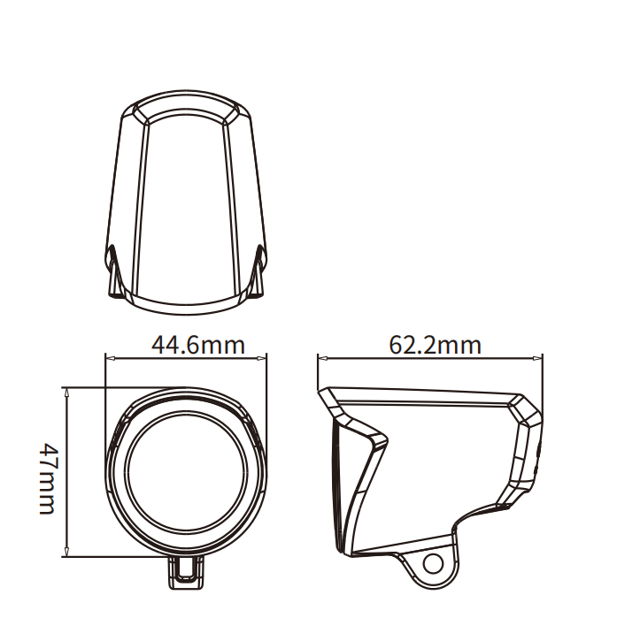 電動自転車用 LED ヘッドライト DH004｜12–48V対応・IPX6防水・ISO規格認証