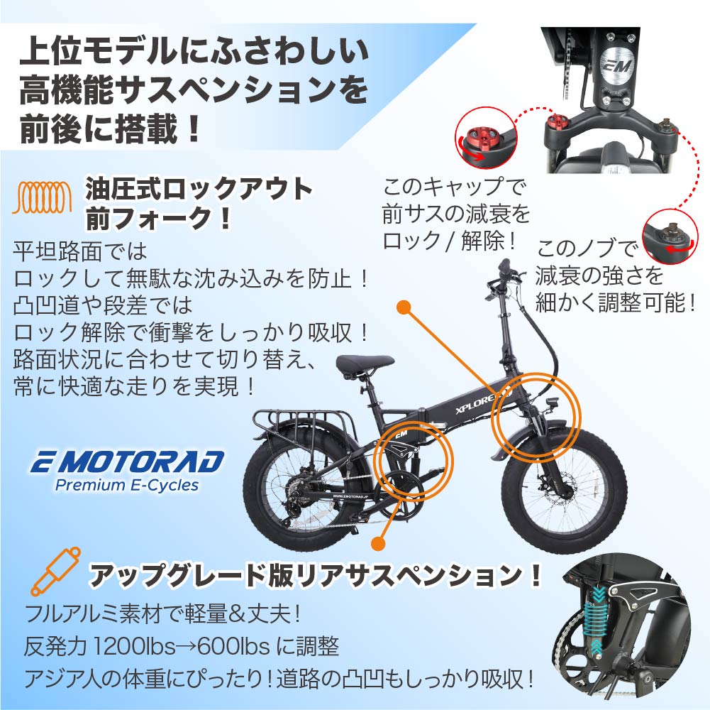 EMOTORAD JAPAN | 【圧巻の極太タイヤ】パワフルな走りを実現